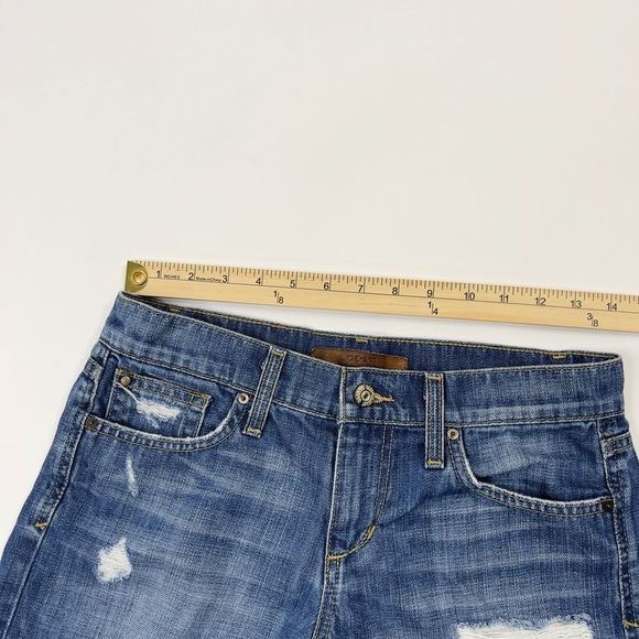 Joe's Samara Distressed Jean Shorts Women's 25 Mid Rise Denim Medium Wash Blue - Picture 10 of 10